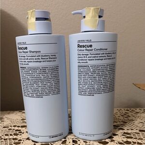Rescue Colour Repair Shampoo & Conditioner — White Bottles